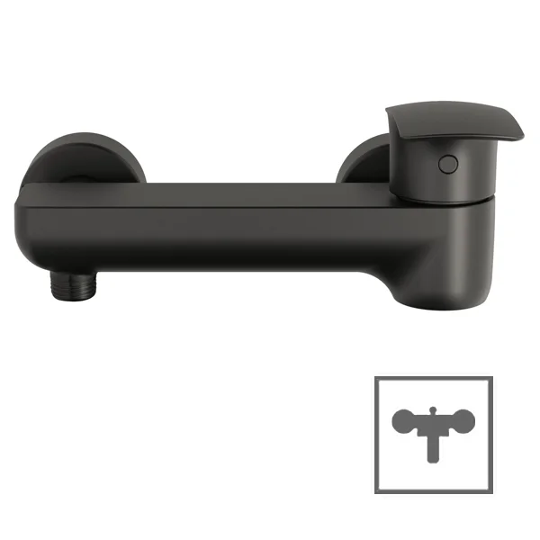 Herz baterija Elite Black E40B za tuš kadu, crna 00485B