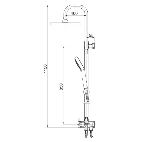Herz tuš sistem Pure Waterfall A406 12551