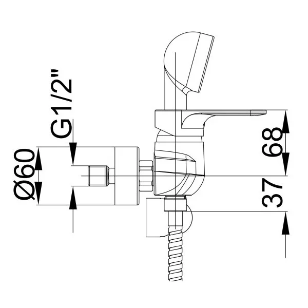 Herz baterija Infinity I40 za tuš kadu, tuš ručica, tuš crevo 00402