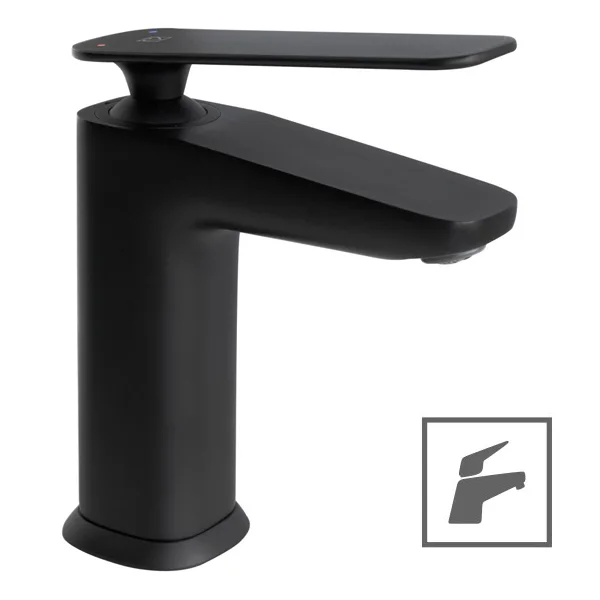 Herz baterija Zen Black U11B za umivaonik, crna 00077B