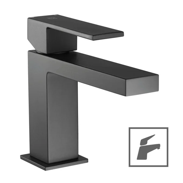 Herz baterija SQ Black Q11B za umivaonik, crna 00057B