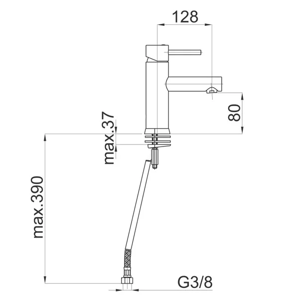 Herz baterija Fresh F11 za umivaonik, pileta 00039