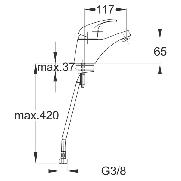 Herz baterija Simpaty S10 za umivaonik 00084