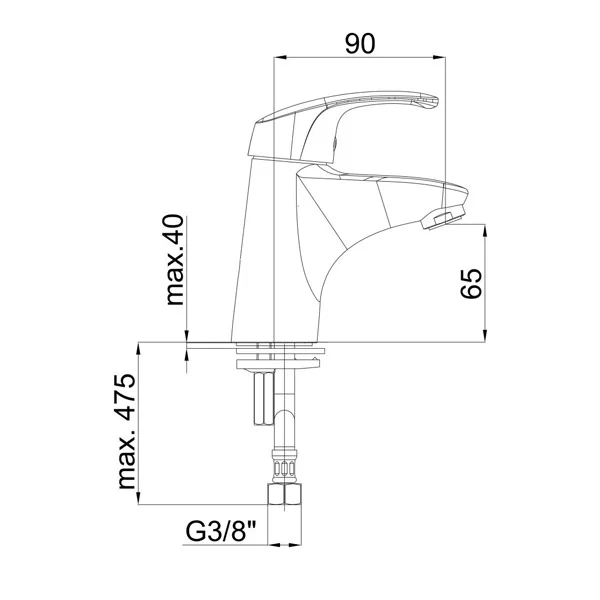 Herz baterija Project M10 za umivaonik 00026