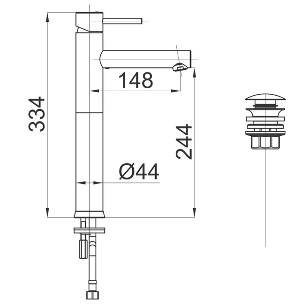 Herz baterija Fresh F12 za umivaonik, visoka, pileta 00049