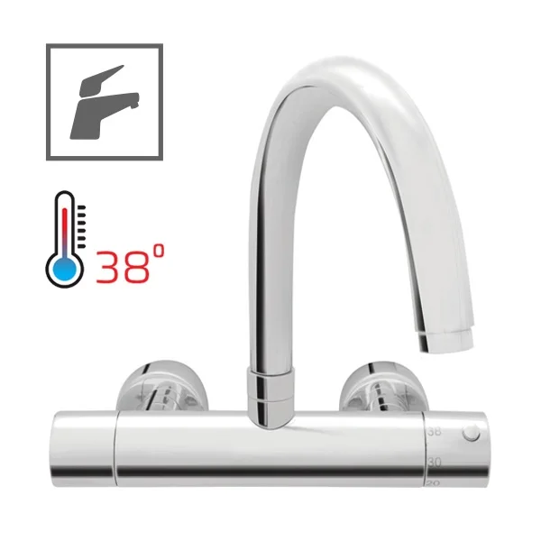 Herz baterija Fresh F23 termostatska za kuhinju, zidna 00235