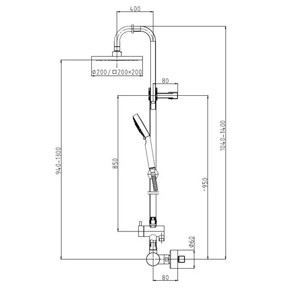 Herz tuš sistem Fresh F151 00442