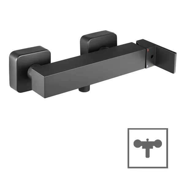 Herz baterija SQ Black Q40B za tuš kadu, crna 00494B