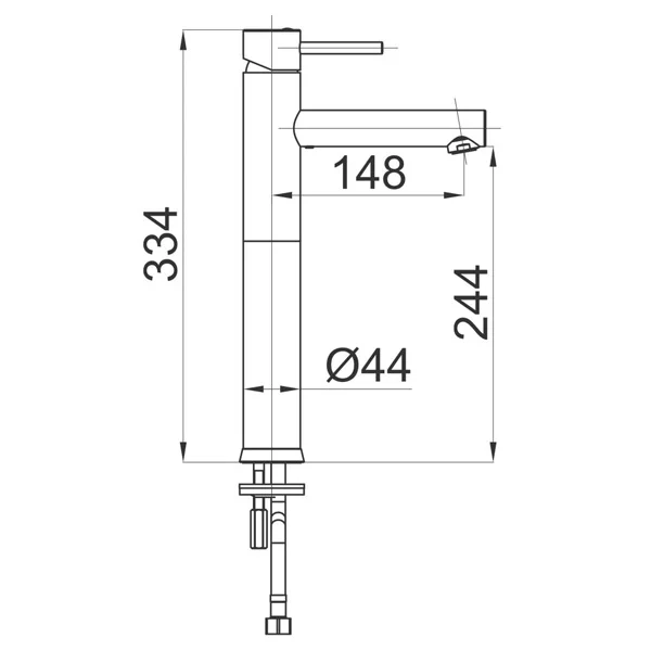 Herz baterija Fresh F12 za umivaonik, visoka 00048