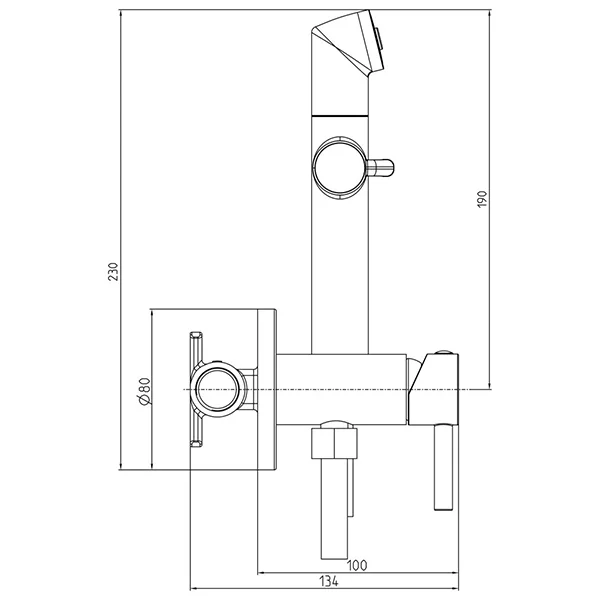 Herz shut off set sa ventilom Fresh F192B, crni 00359B