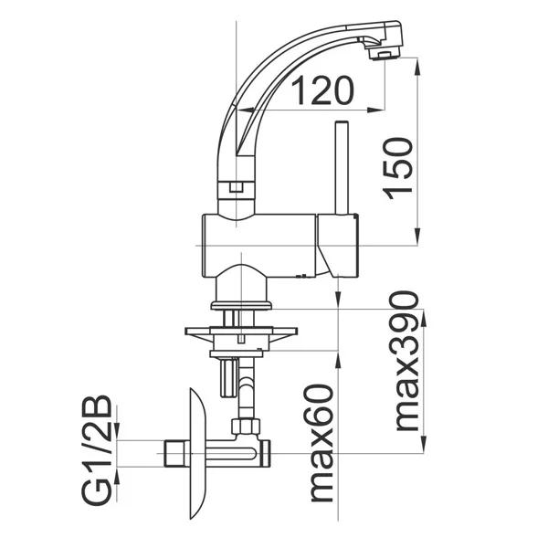 Herz baterija Fresh F15 za umivaonik, ugaoni ventili 00044
