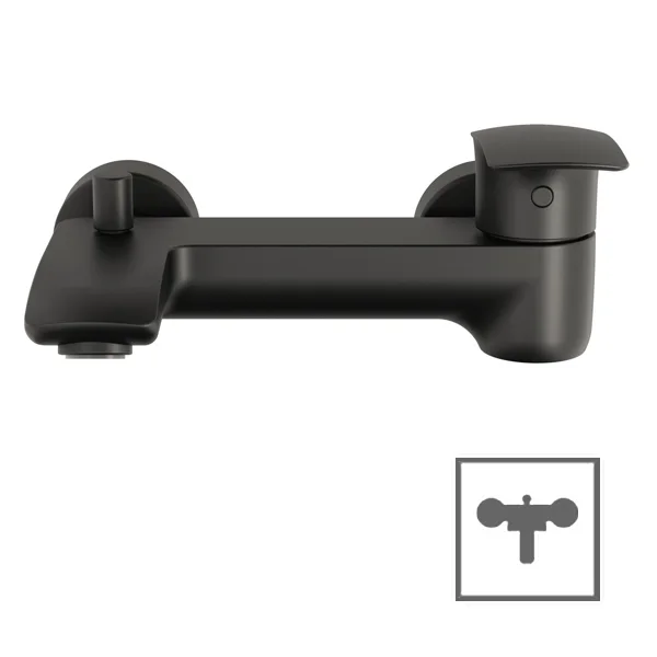 Herz baterija Elite Black E30B za kadu, crna 00373B
