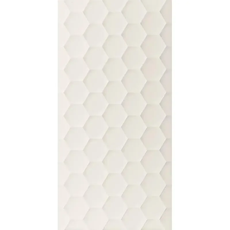 4D.Hexagon White Matt 40x80 D729