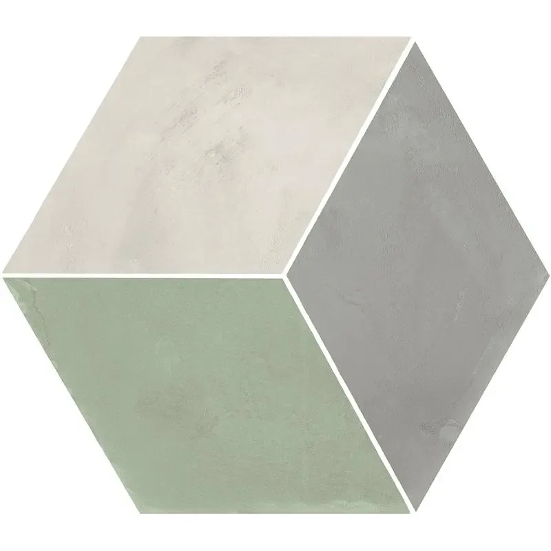 Terra.Art Rombo Sabbia/menta Esagona 25x21.6 I419