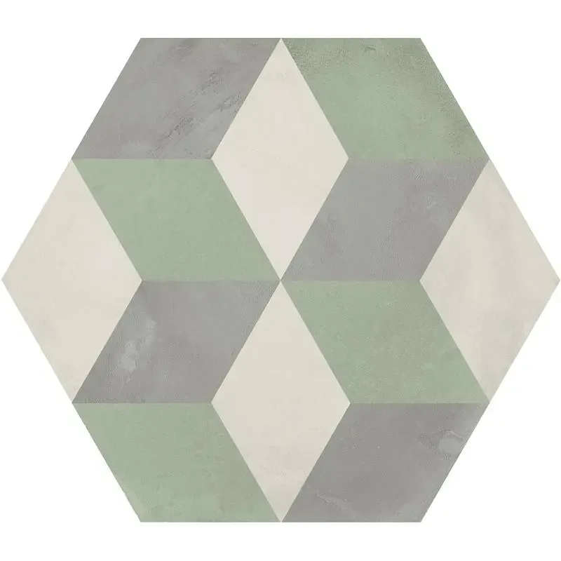 Terra.Art Cubo Sabbia/menta Esagona 25x21.6 I416