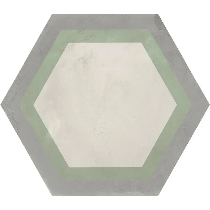 Terra.Art Cornice Sabbia/menta Esagona 25x21.6 I420
