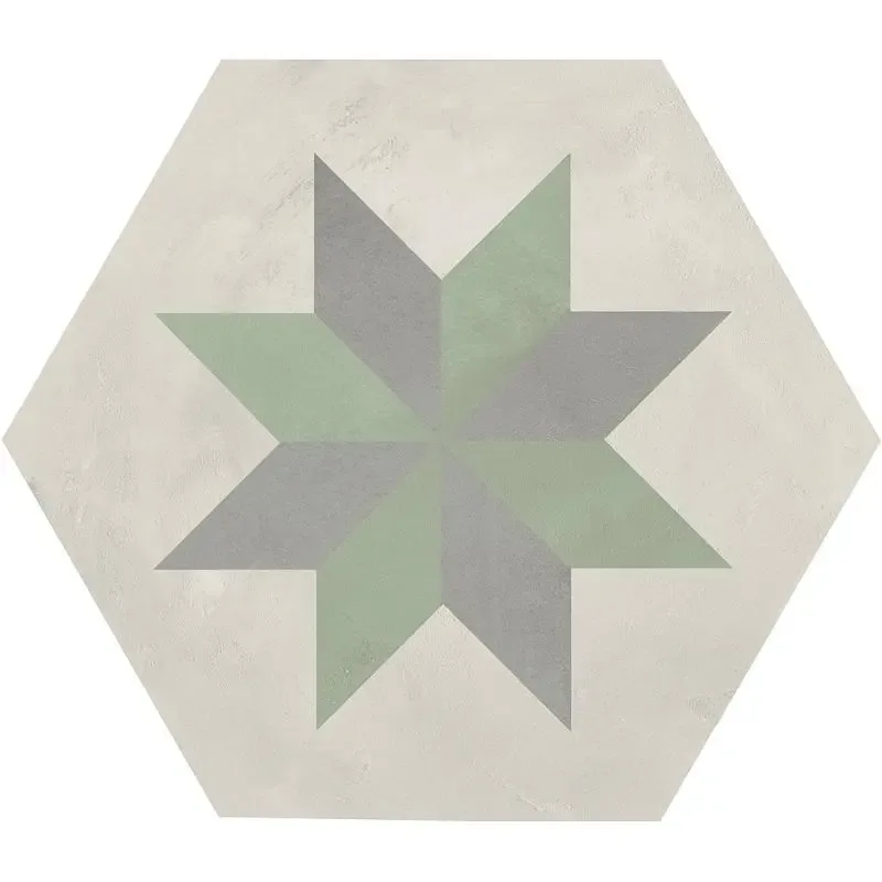 Terra.Art Stella Sabbia/menta Esagona 25x21.6 I421
