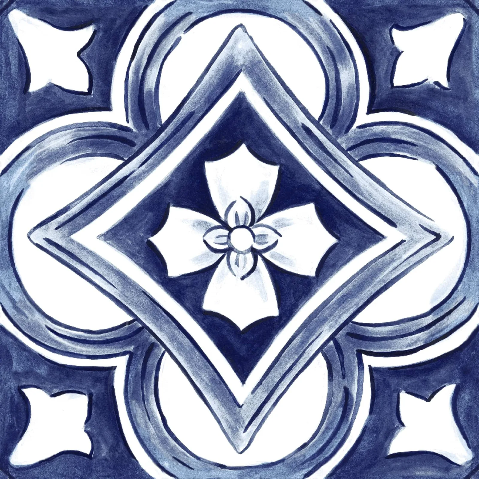 Amuri Decoro Maiolica Tappeto 1 Glossy 20x20 RC8G
