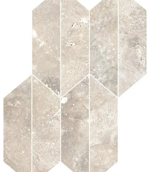 Travertino Cross Noce Mosaico Losanga RT 29.4x40.7 RCLF