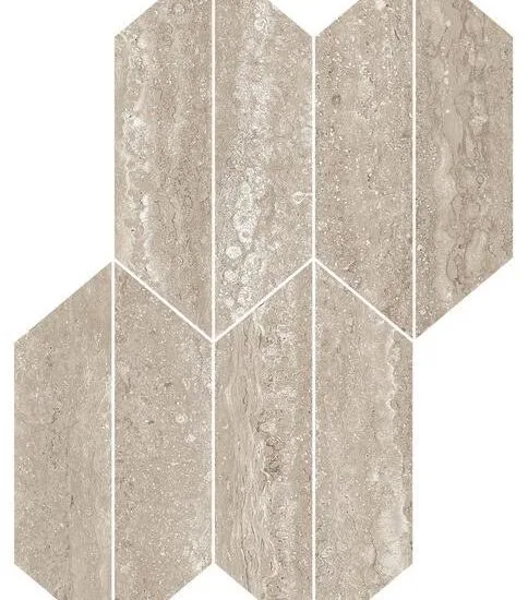 Travetino Vein Noce Mosaico Losanga RT 29.4x40.7 RCLD