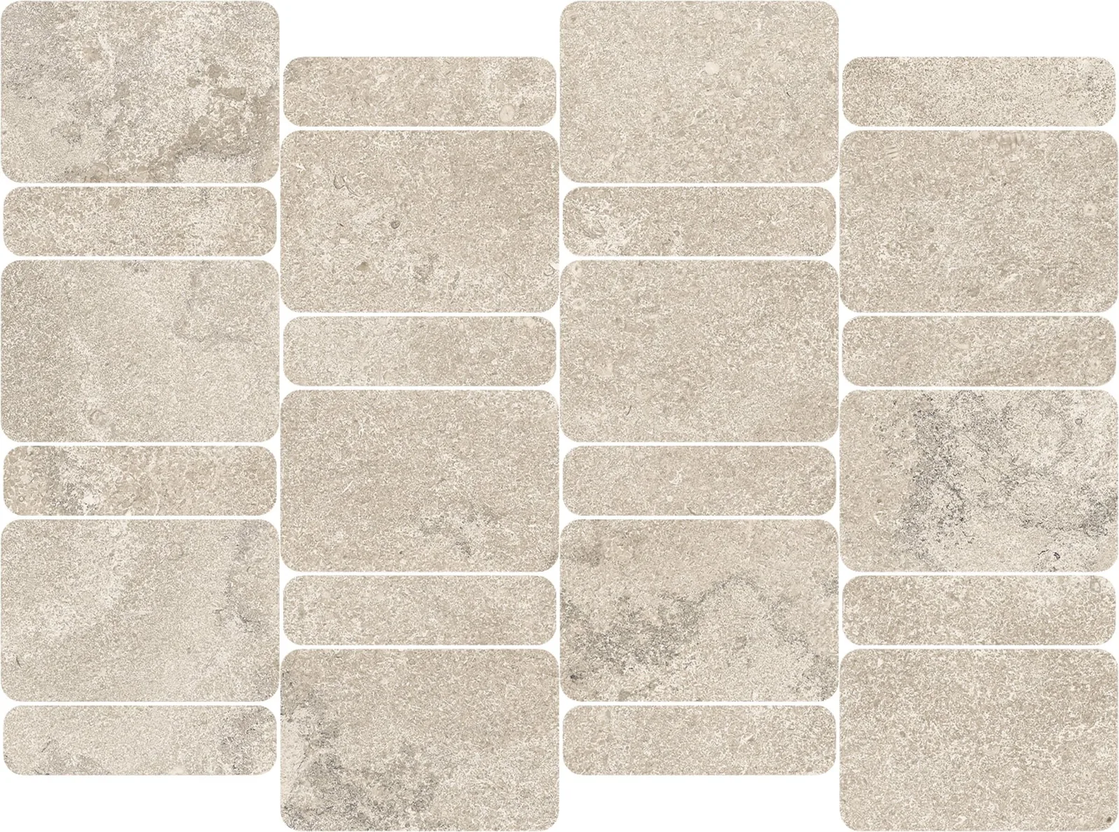 Stoneplay Cliff Beige Mosaico Domino RT 29x39 RCZZ