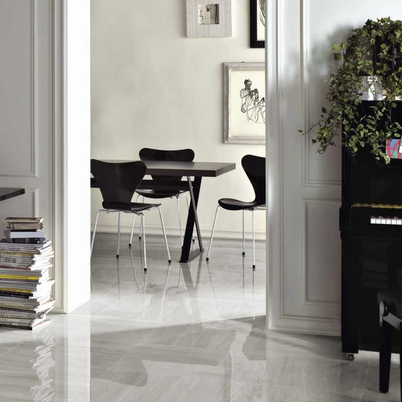 Imperiale Travertino Grigio Glossy RT 58x58 R732