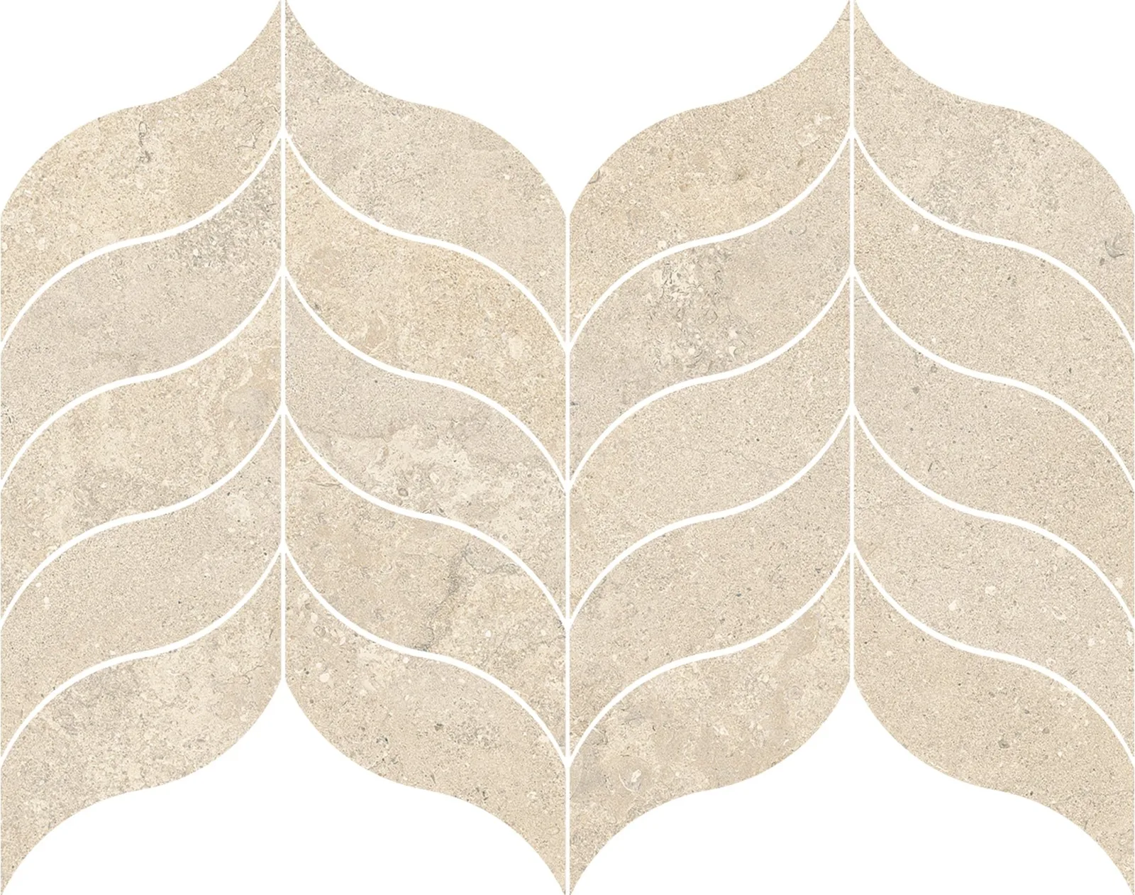 Stoneplay Mayenne Beige Mosaico Foglia RT 31x39 RD09