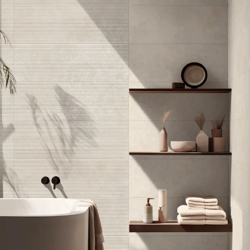 Tiempo Wall Beige 3D Flare 20x60 RDAH