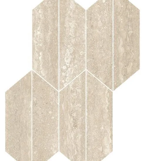 Travertino Vein Beige Mosaico Losanga RT 29.4x40.7 RCLC