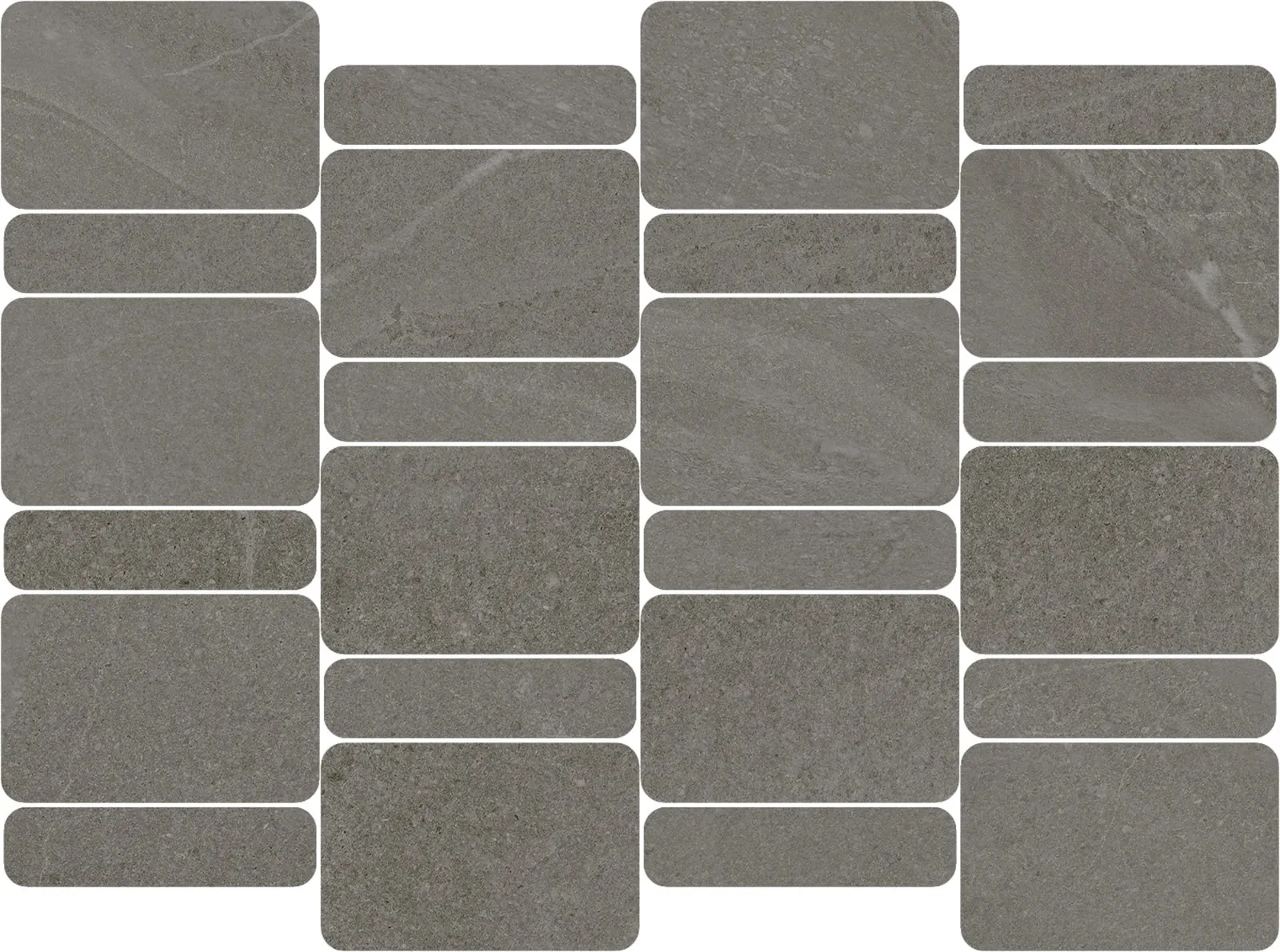Stoneplay Ardesia Antracite Mosaico Domino RT 29x39 RCZY