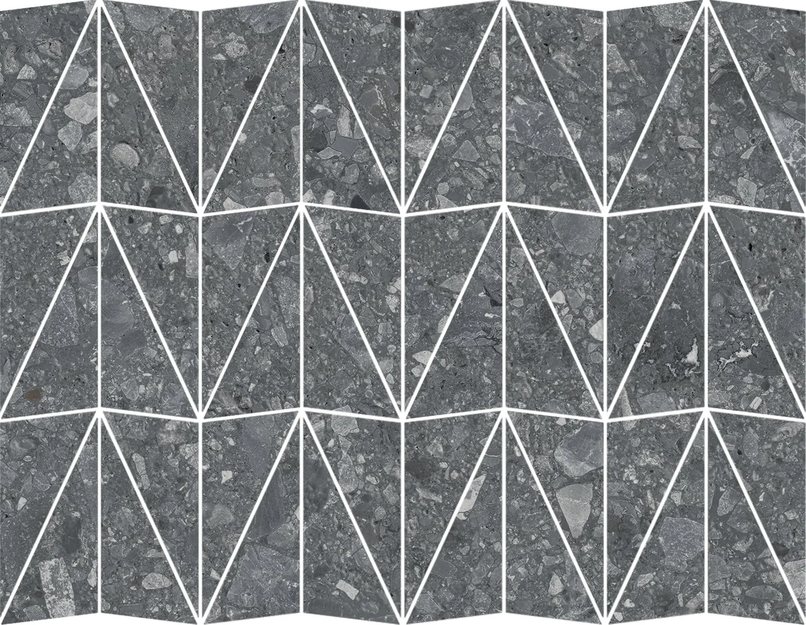Ceppo Antracite Mosaico Triangoli RT 29x39 RCZU