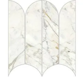 Incanto Calacatta Michelangelo Glossy Mosaico Ventaglio 28.1x31 R9CA