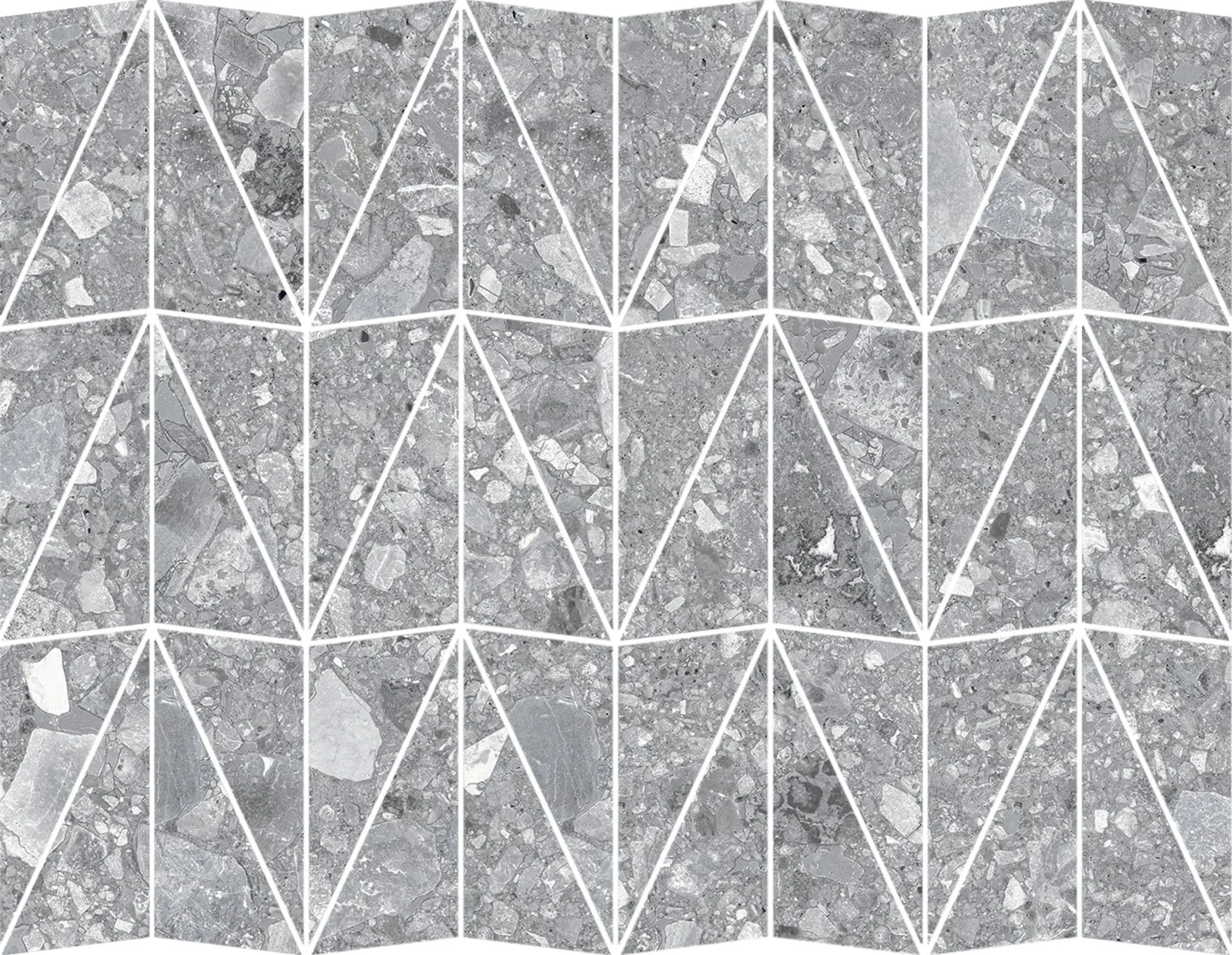 Ceppo Grigio Mosaico Triangoli RT 29x39 RCZX