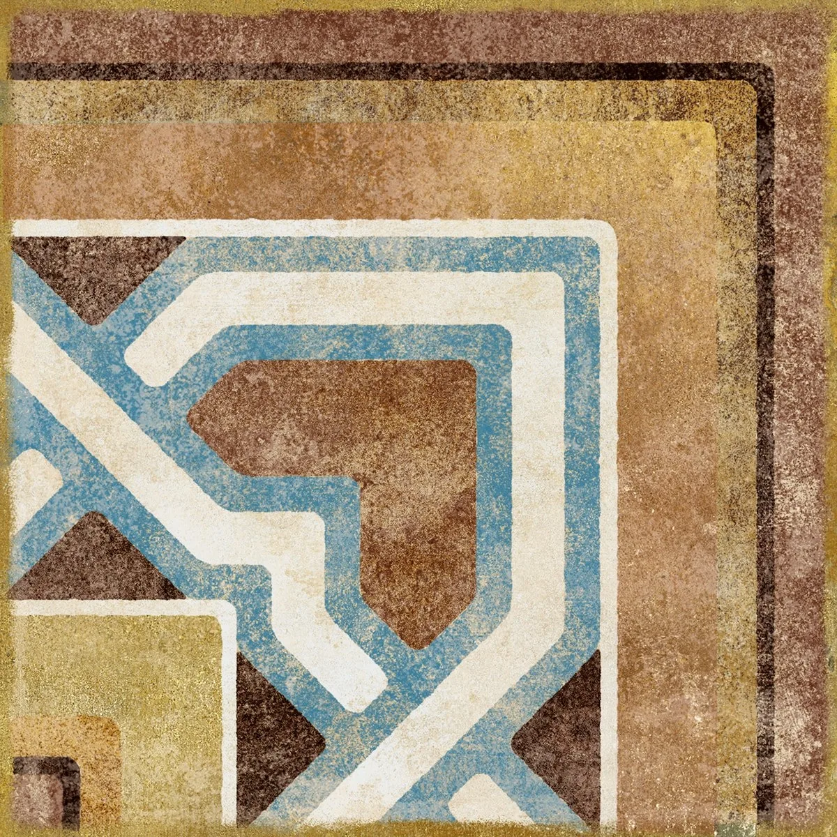 Epoca Ocra Decoro Angolo 13.8x13.8 R03S
