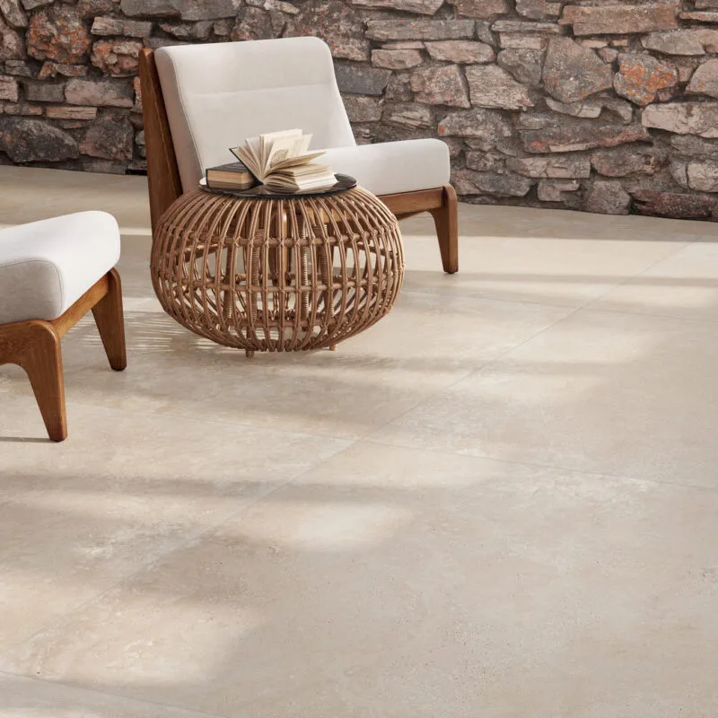 Travertino Cross Beige Strutturato RT 160x160 RDML