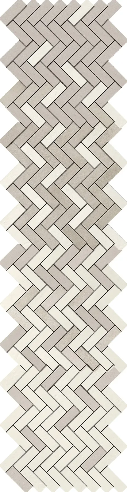 Terracruda Mosaico Degrade' Calce Luce 33.2x128.8 R060