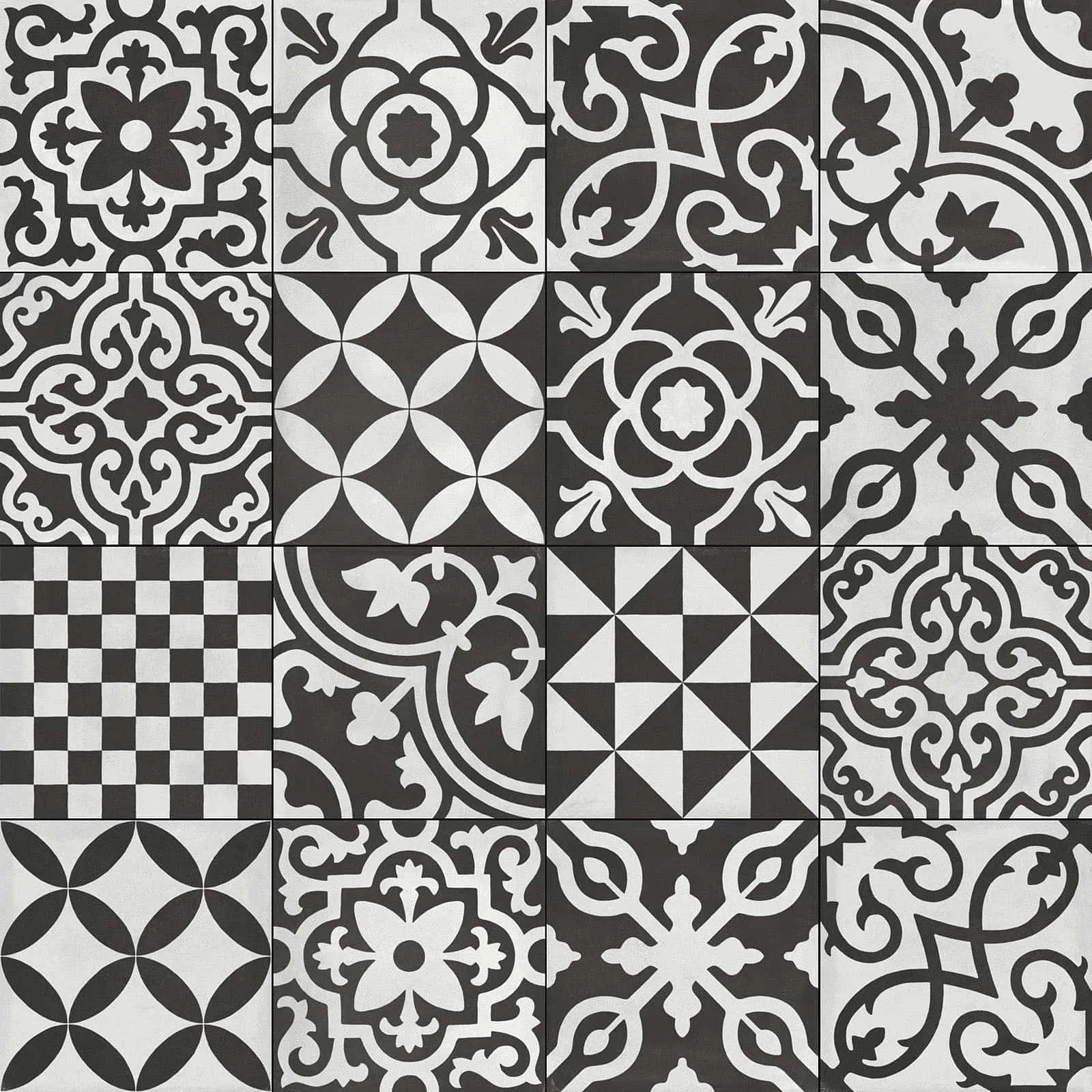 Contrasti Antracite Decoro Mix 20x20 R7GZ