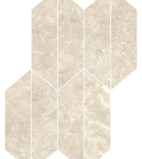 Travertino Cross Beige Mosaico Losanga 29.4x40.7 RCLG