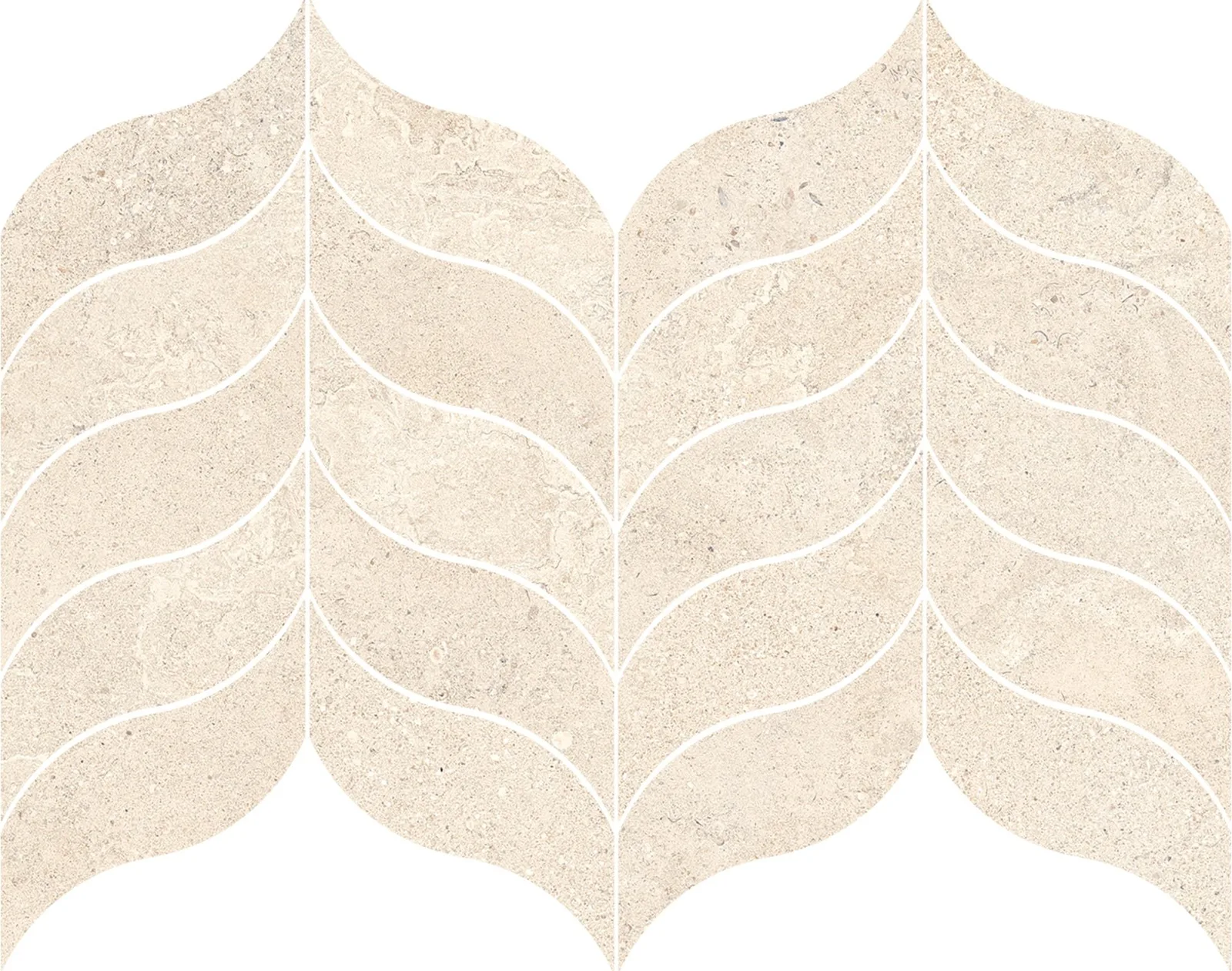 Stoneplay Mayenne Avorio Mosaico Foglia RT 31x39 RD0A