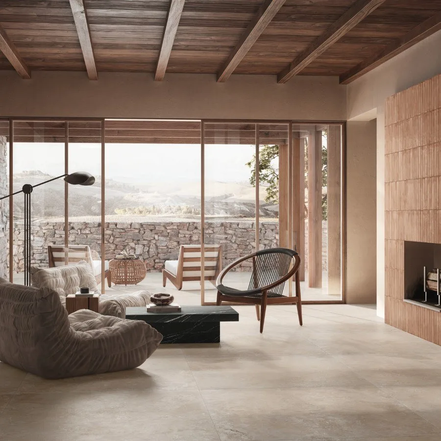 Travertino Cross Beige Strutturato 120x120 RCEK