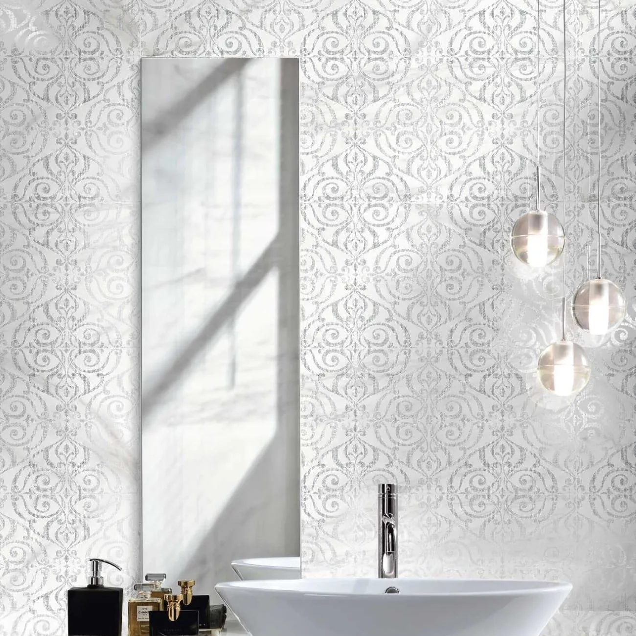 Imperiale Decoro Merletto Bianco 30x90 R75T