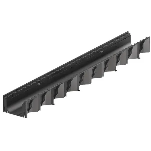 Aco Hexaline 2.0 plastični kanal crni 100cm širine 12,5cm bez rešetke