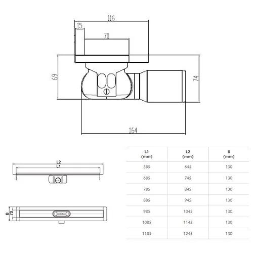 Aco showerdrain classic kanalica 685