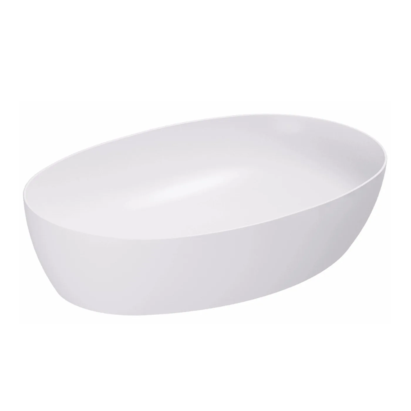 Azzurra Elegance Circle nadgradni umivaonik 60X40X14cm Cotton ELLA060400C0CT