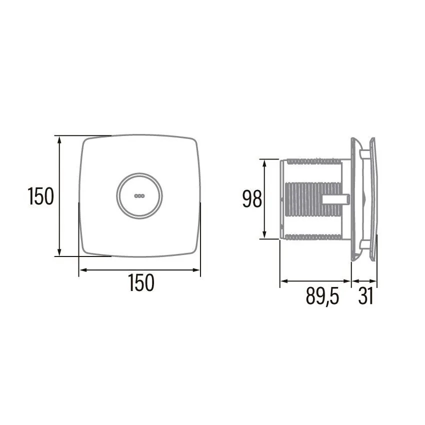Cata Ventilator X-Mart 10 Standard Inox