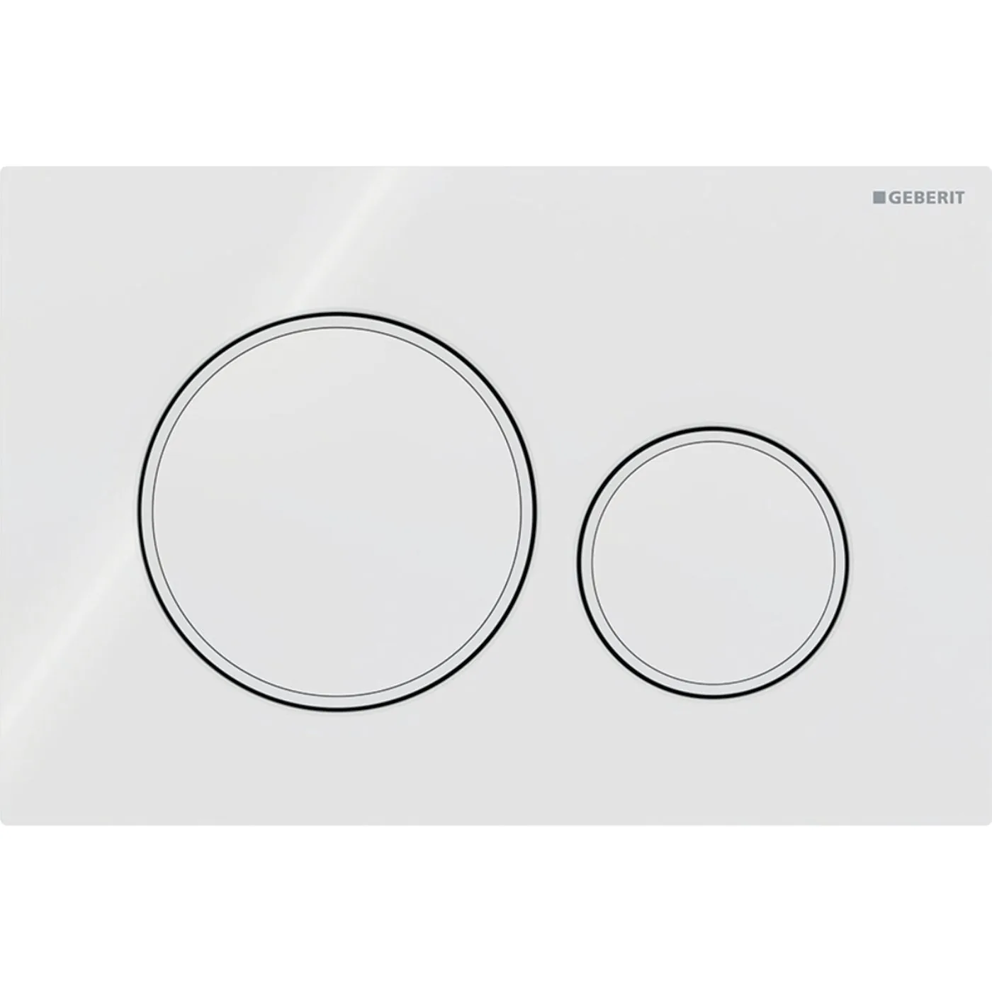 Geberit tipka za aktiviranje Sigma20 dvokoličinsko ispiranje bela mat/bela/bela mat easy-to-clean 115.882.01.1