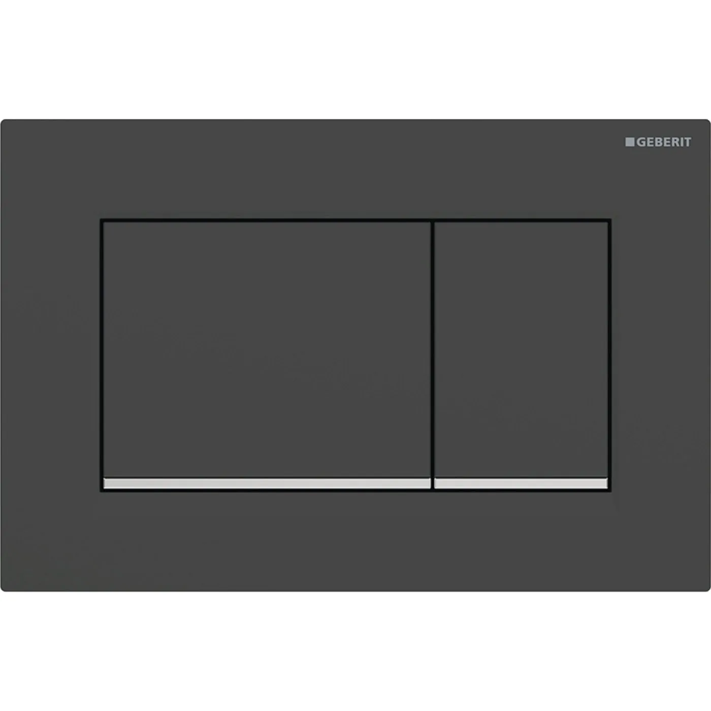 Geberit tipka za aktiviranje Sigma30 za dvokoličinsko ispiranje crna mat/hrom sjaj/crna mat easy-to-clean 115.883.14.1