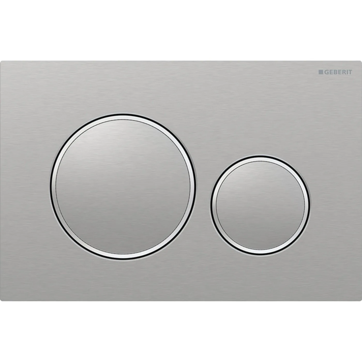 Geberit tipka za aktiviranje Sigma20 za dvokoličinsko ispiranje inox četkani/polirani/hrom četkani easy-to-clean antivandal 115.889.SN.1