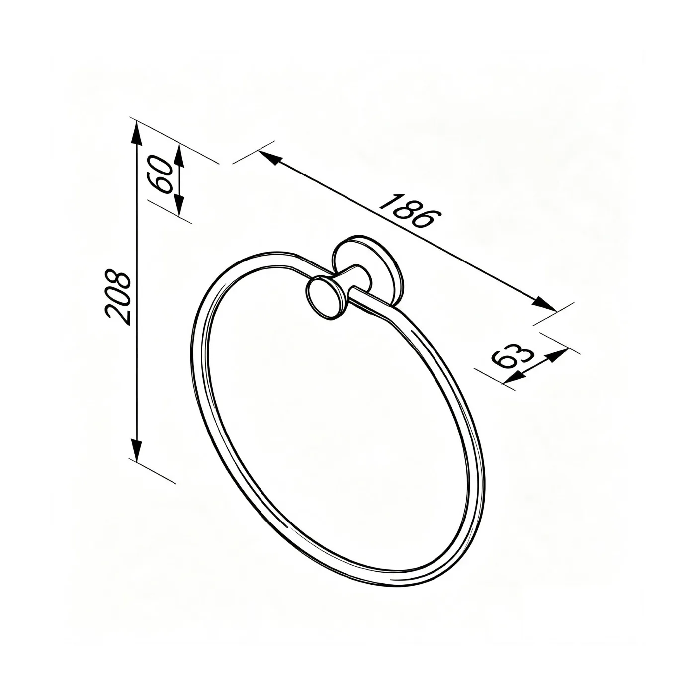 Geesa Circles držač peškira prsten 6004-02