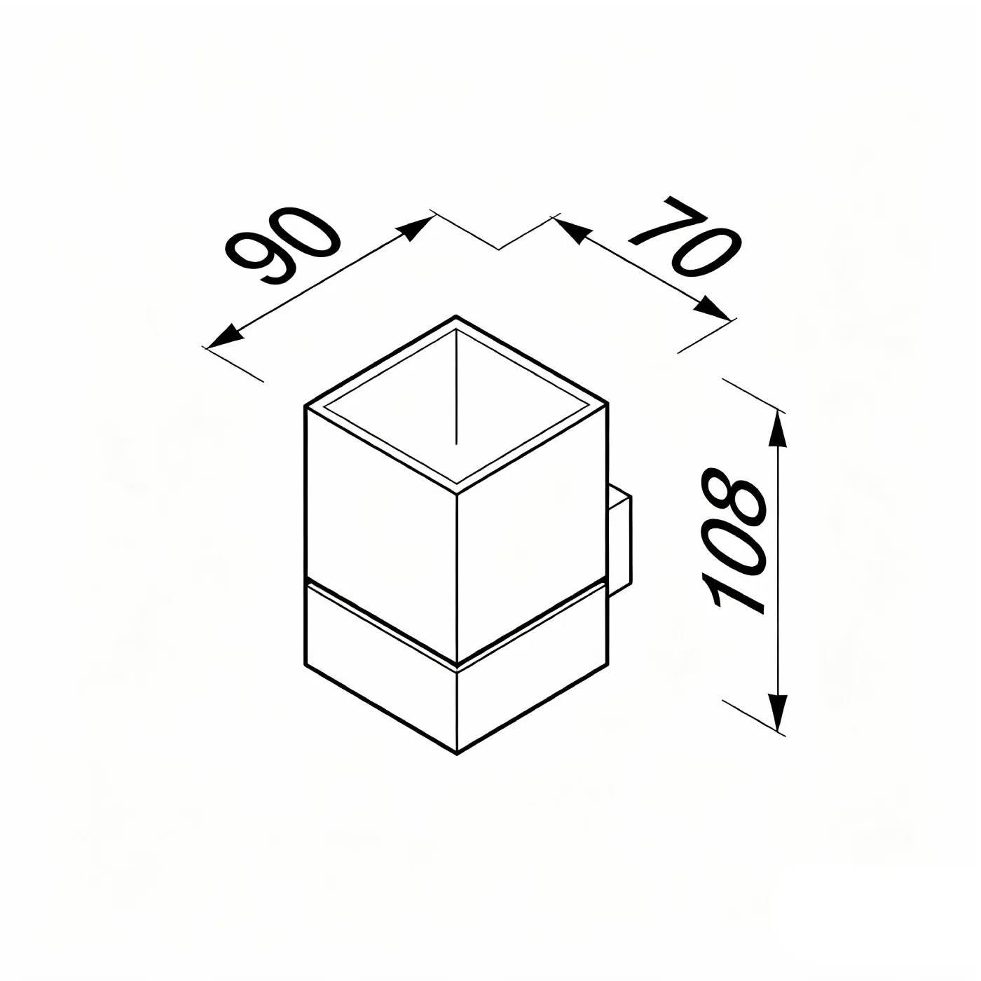 Geesa Modern Art držač čaše (kačenje na zid) 3502-02